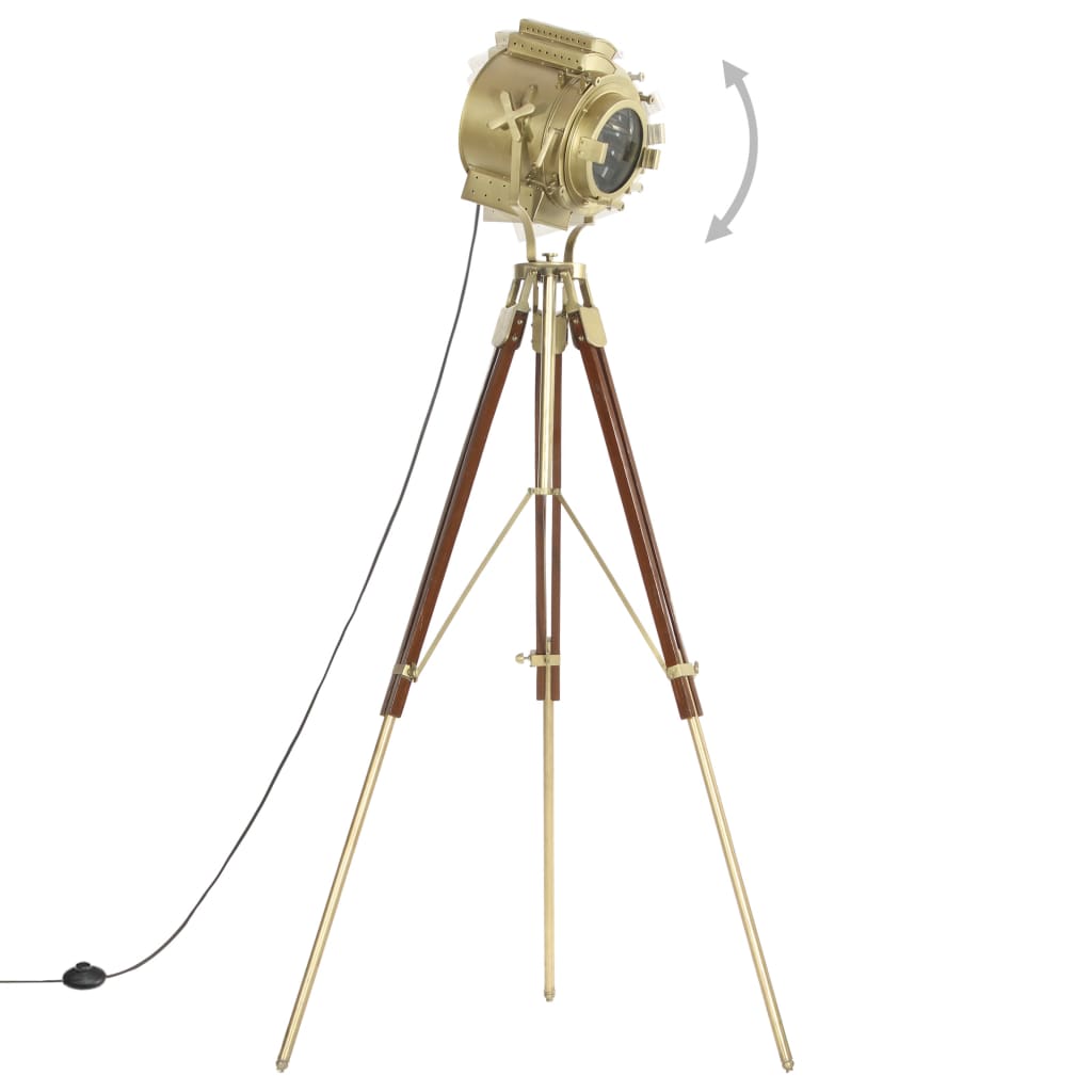 Gulvlampe med stativ heltre mango 193 cm