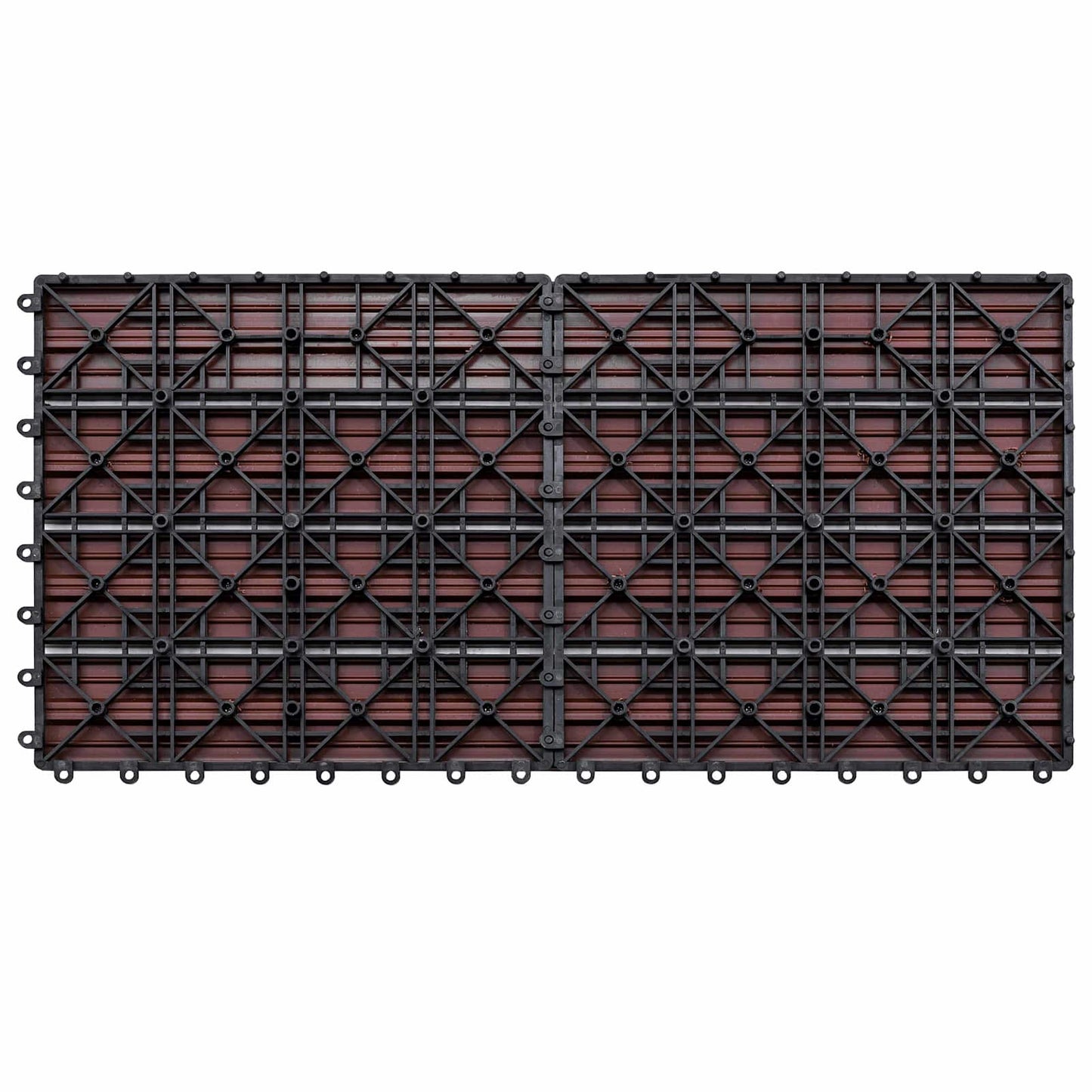 Terrasseflis 6 pcs Brun 60 x 30 cm WPC