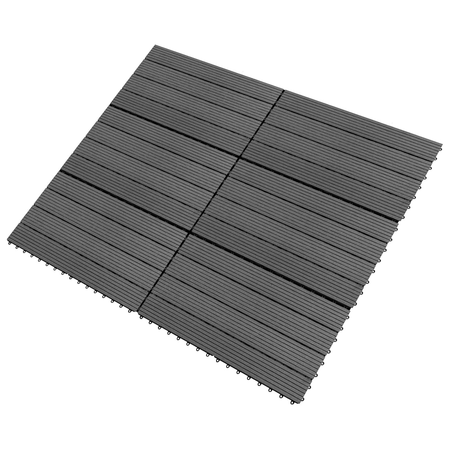 Terrasseflis 6 pcs Grå 60 x 30 cm WPC