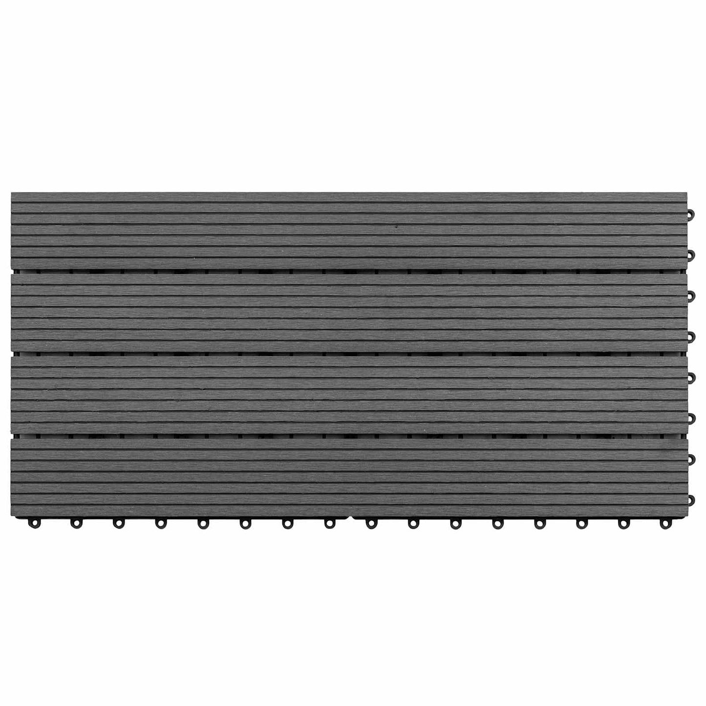 Terrasseflis 6 pcs Grå 60 x 30 cm WPC