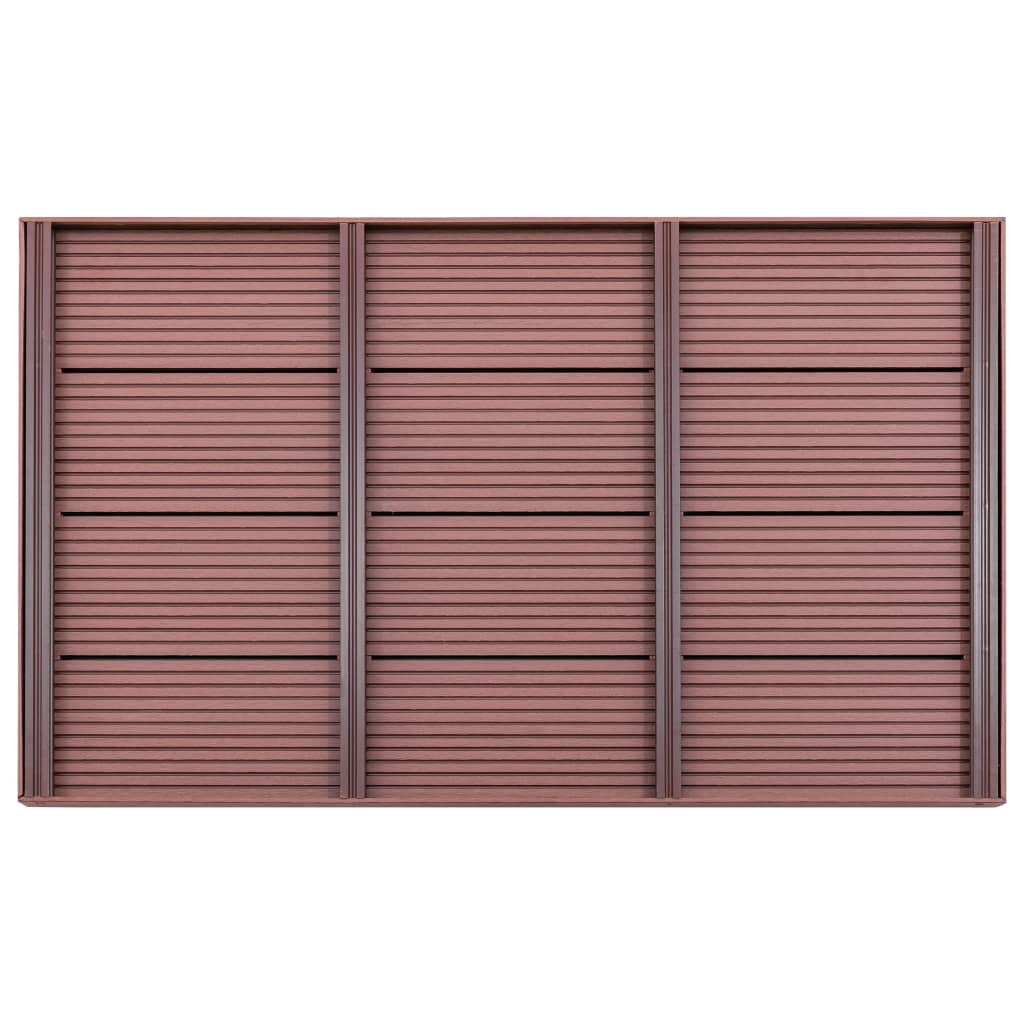Gulvelement for soldusj brun 101x63x5,5 cm WPC