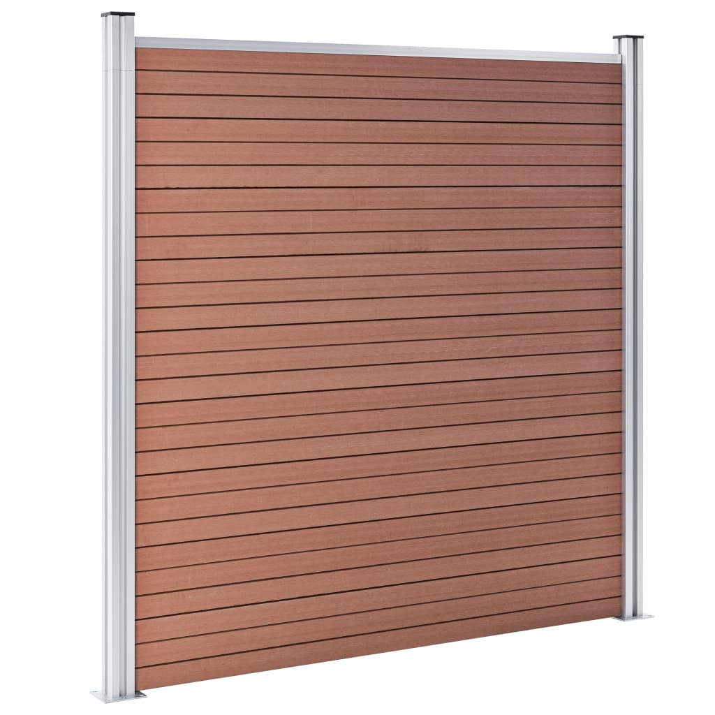 Hagegjerde WPC 180x186 cm brun