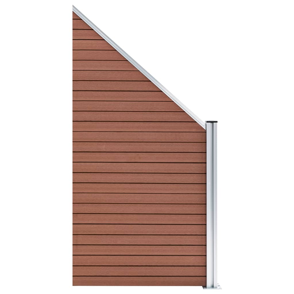 Gjerdepanel WPC 95x(105-180) cm brun
