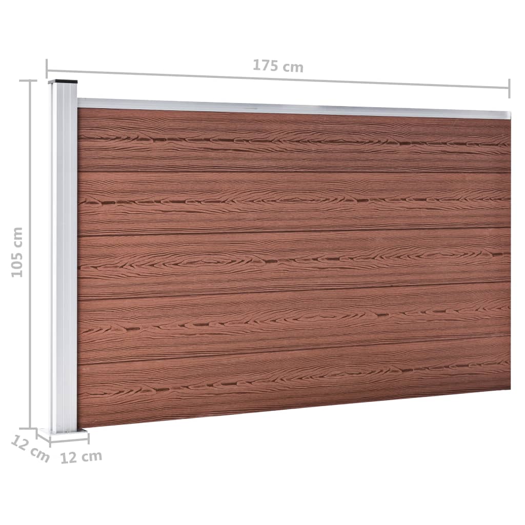 Hagegjerde WPC 175x105 cm brun