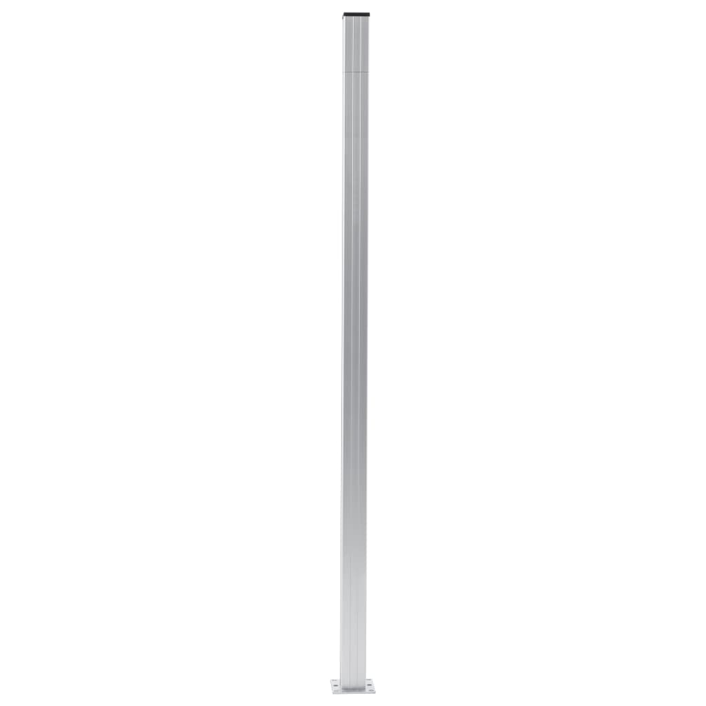 Gjerdestolper 2 stk aluminium 185 cm vidaXL