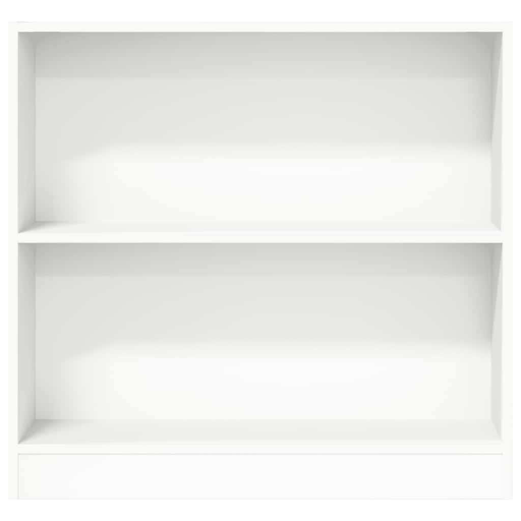 Bokhylle hvit 80x24x75 cm konstruert tre