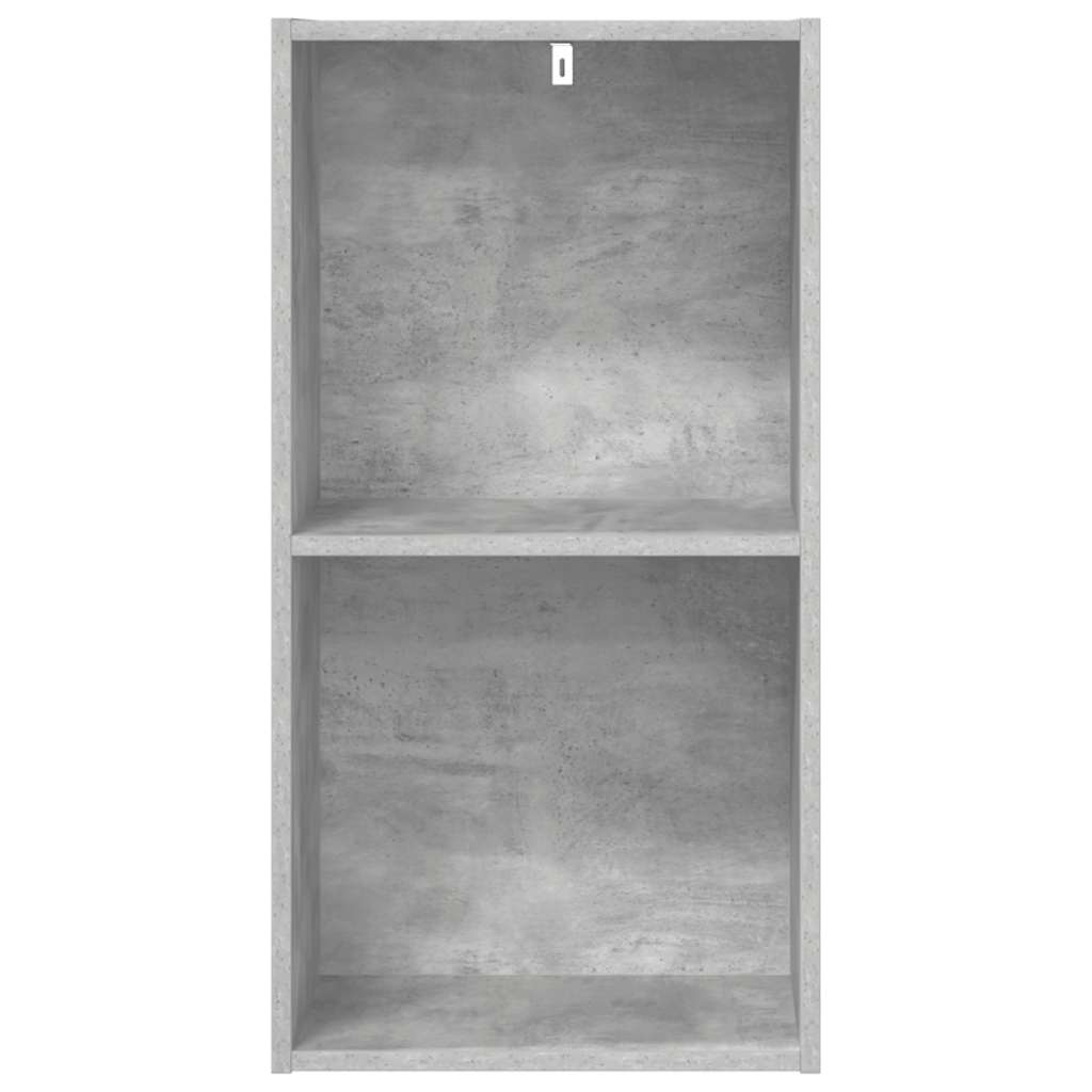 Bokhylle 2 nivåer betonggrå 40x30x76,5 cm konstruert tre