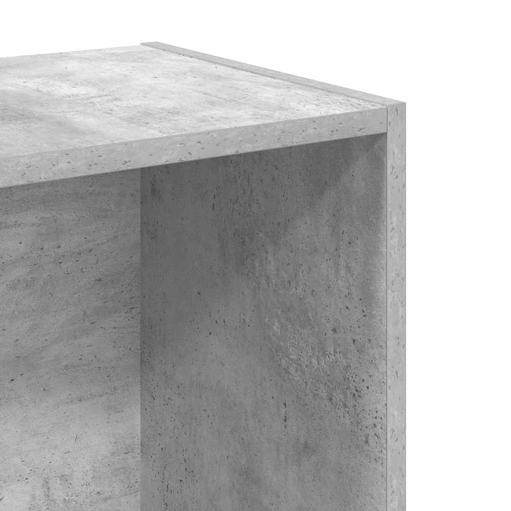 Bokhylle 2 nivåer betonggrå 40x30x76,5 cm konstruert tre