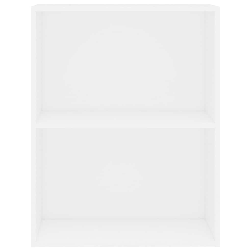 Bokhylle hvit 60x30x76,5 cm konstruert tre