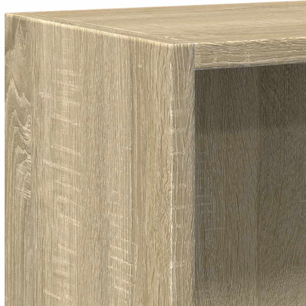 Bokhylle 2 nivåer sonoma eik 60x30x76,5 cm konstruert tre