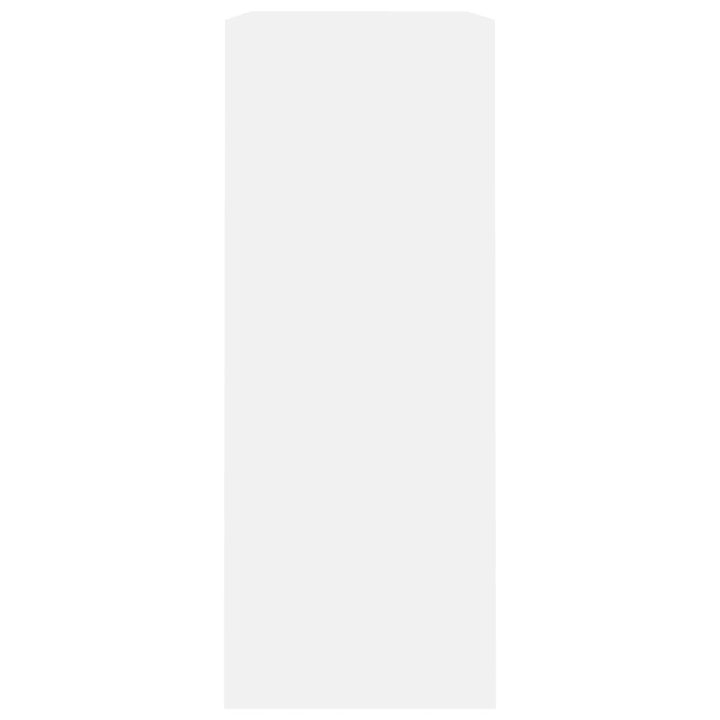 Bokhylle hvit 80x30x76,5 cm konstruert tre
