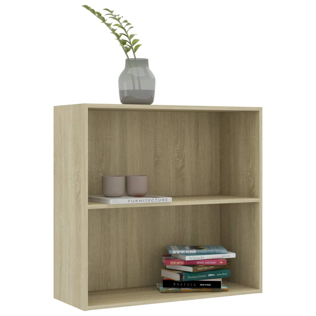 Bokhylle sonoma eik 80x30x76,5 cm konstruert tre
