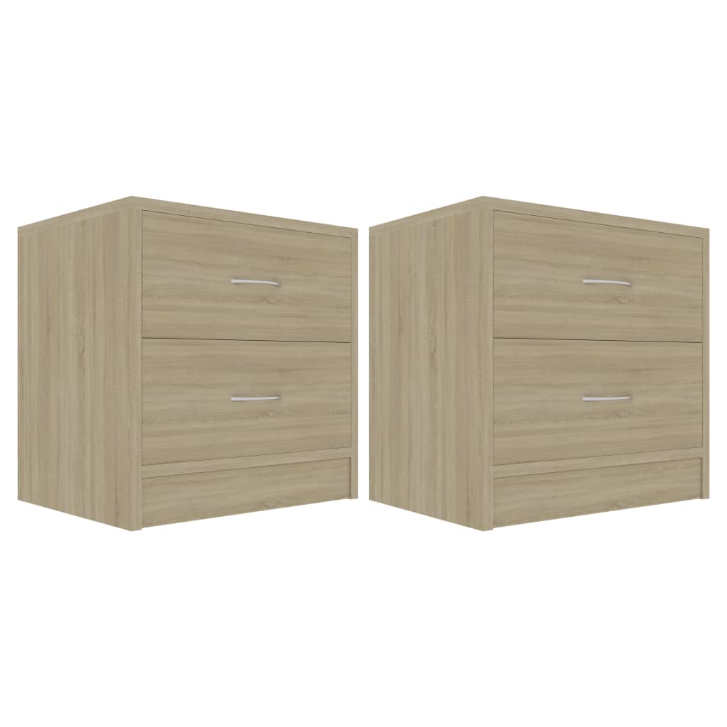 Nattbord 2 stk sonoma eik 40x30x40 cm konstruert tre