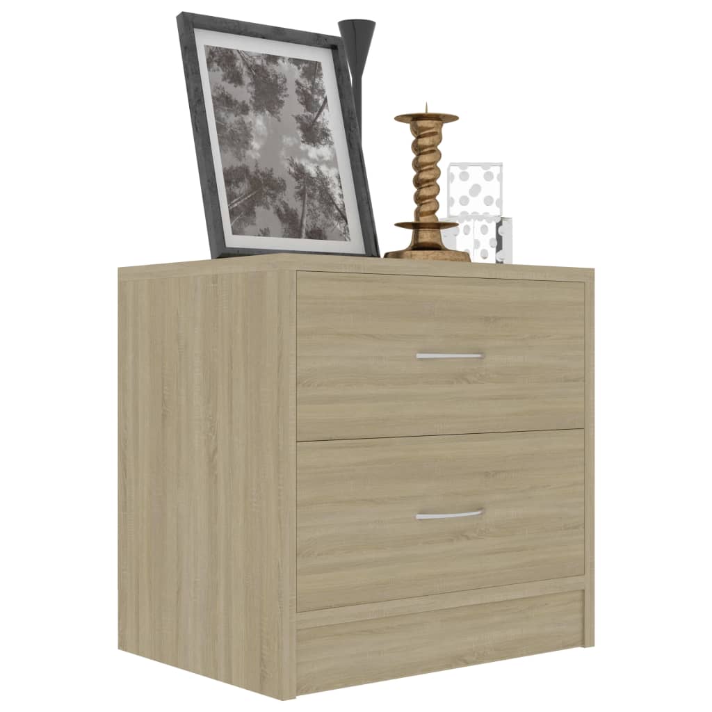 Nattbord 2 stk sonoma eik 40x30x40 cm konstruert tre