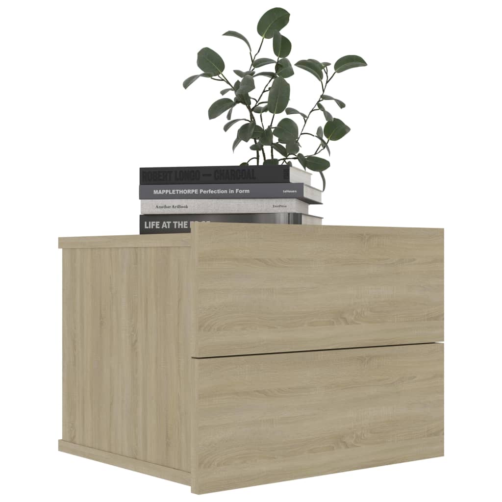 Nattbord 2 stk sonoma eik 40x30x30 cm konstruert tre