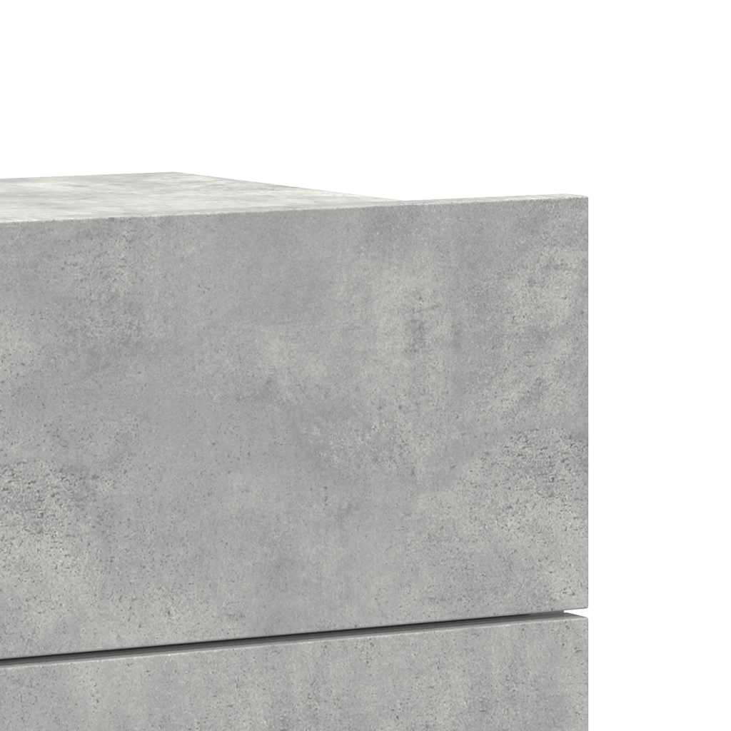 Nattbord 2 stk betonggrå 40x30x30 cm konstruert tre
