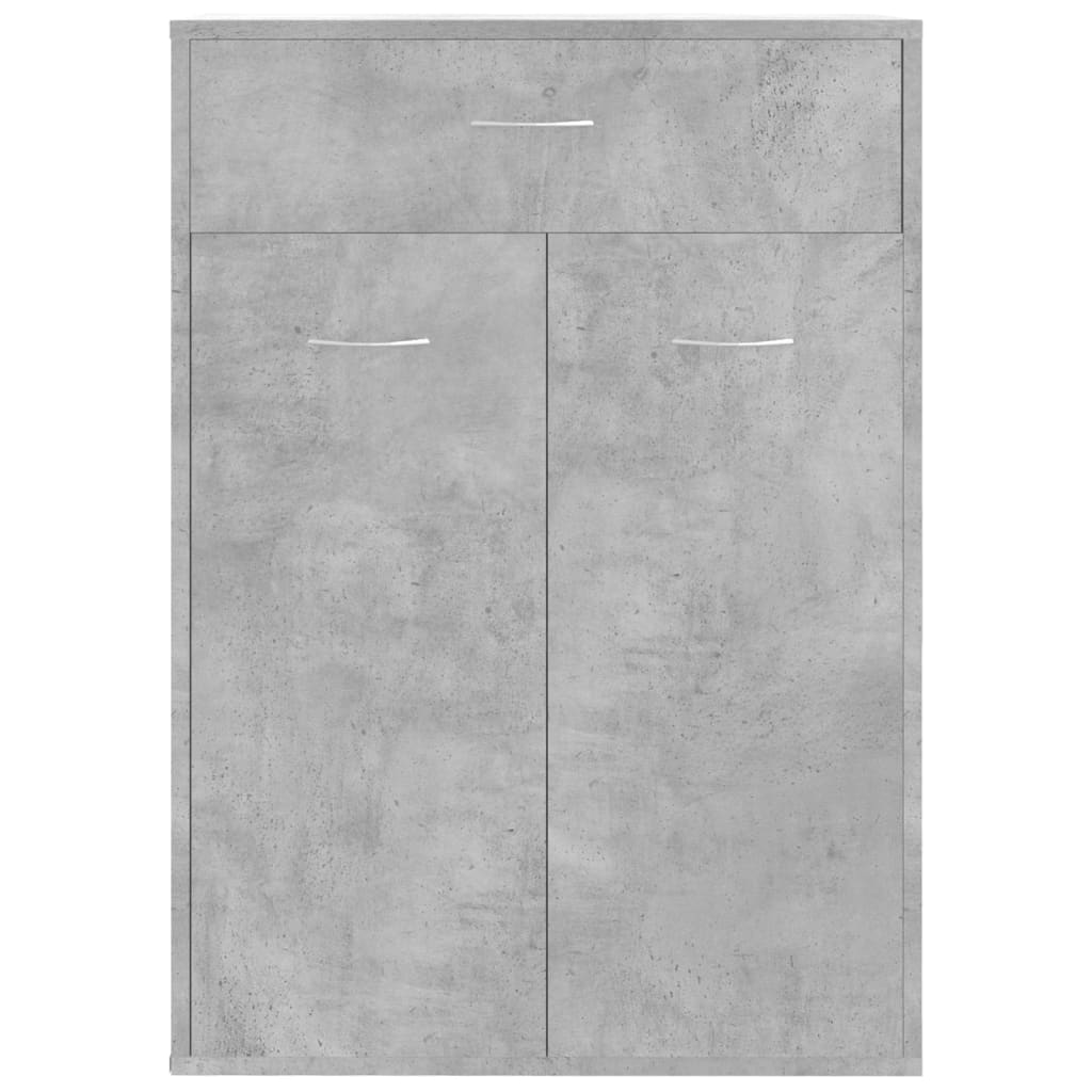 Skoskap betonggrå 60x35x84 cm konstruert tre