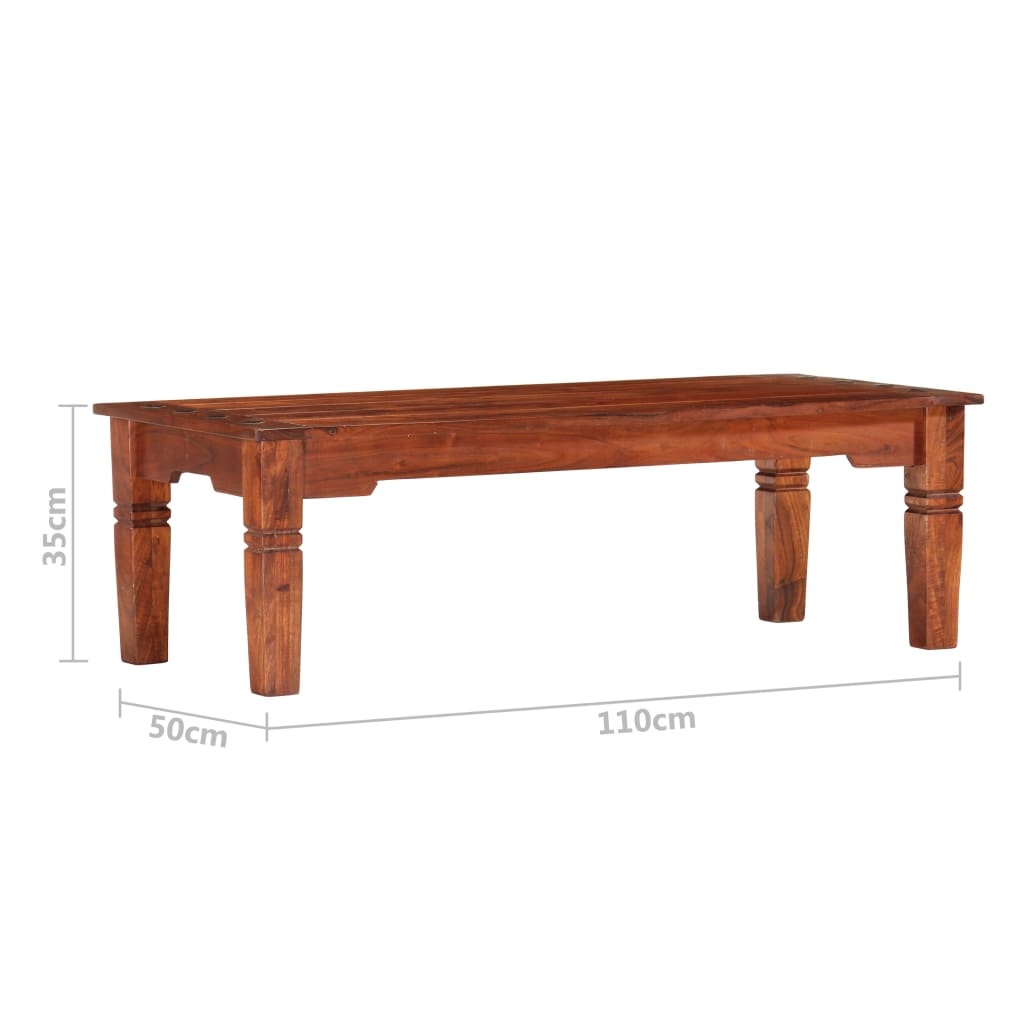Salongbord 110x50x35 cm heltre akasie