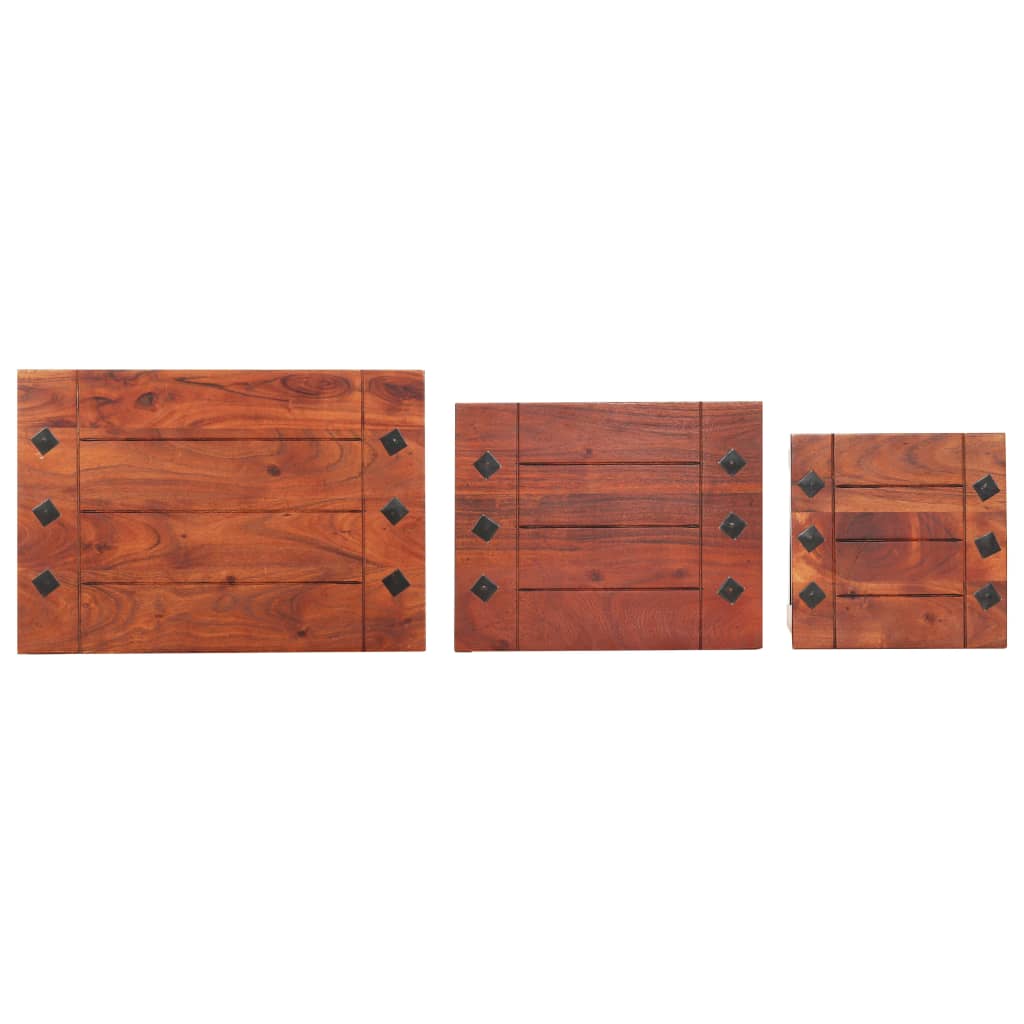 Stablebord 3 stk heltre akasie