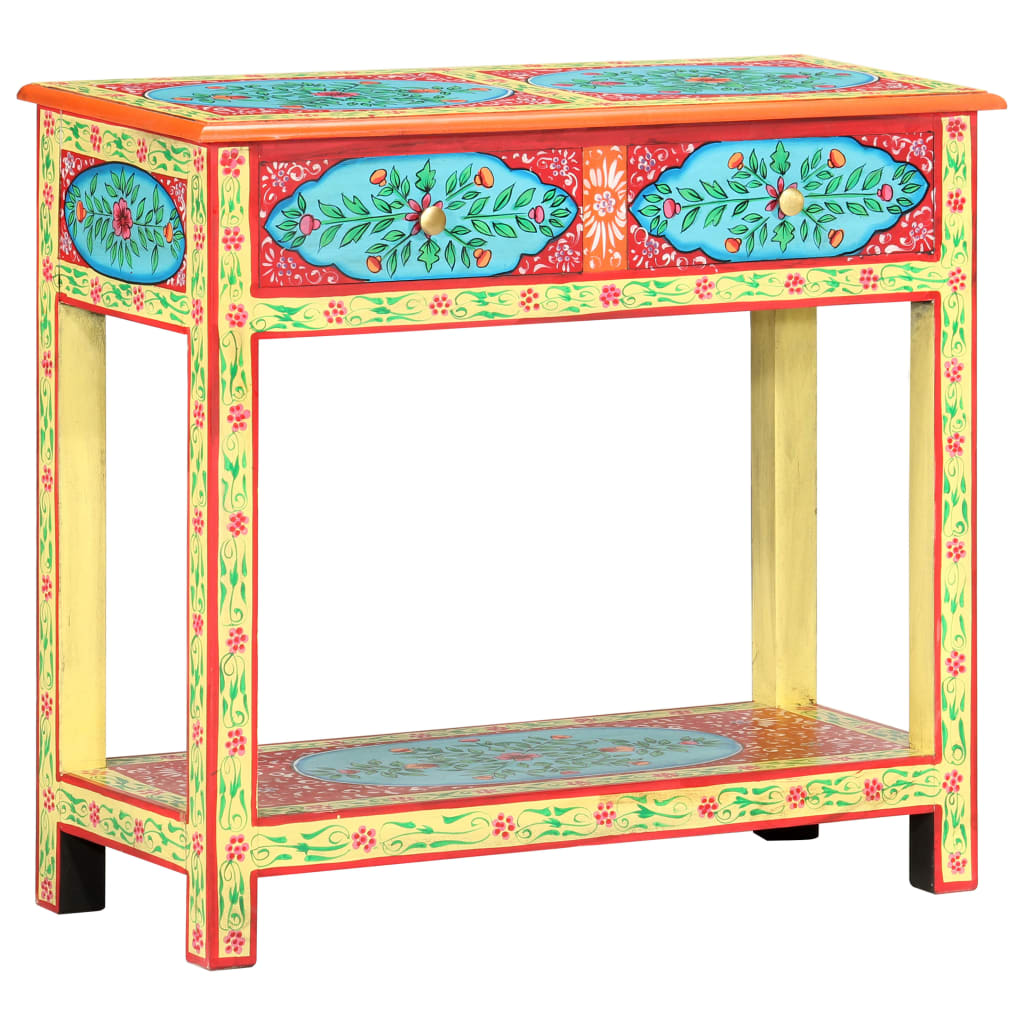 Håndmalt konsollbord 80x35x75 cm heltre mango