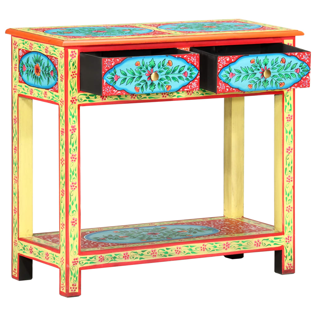 Håndmalt konsollbord 80x35x75 cm heltre mango