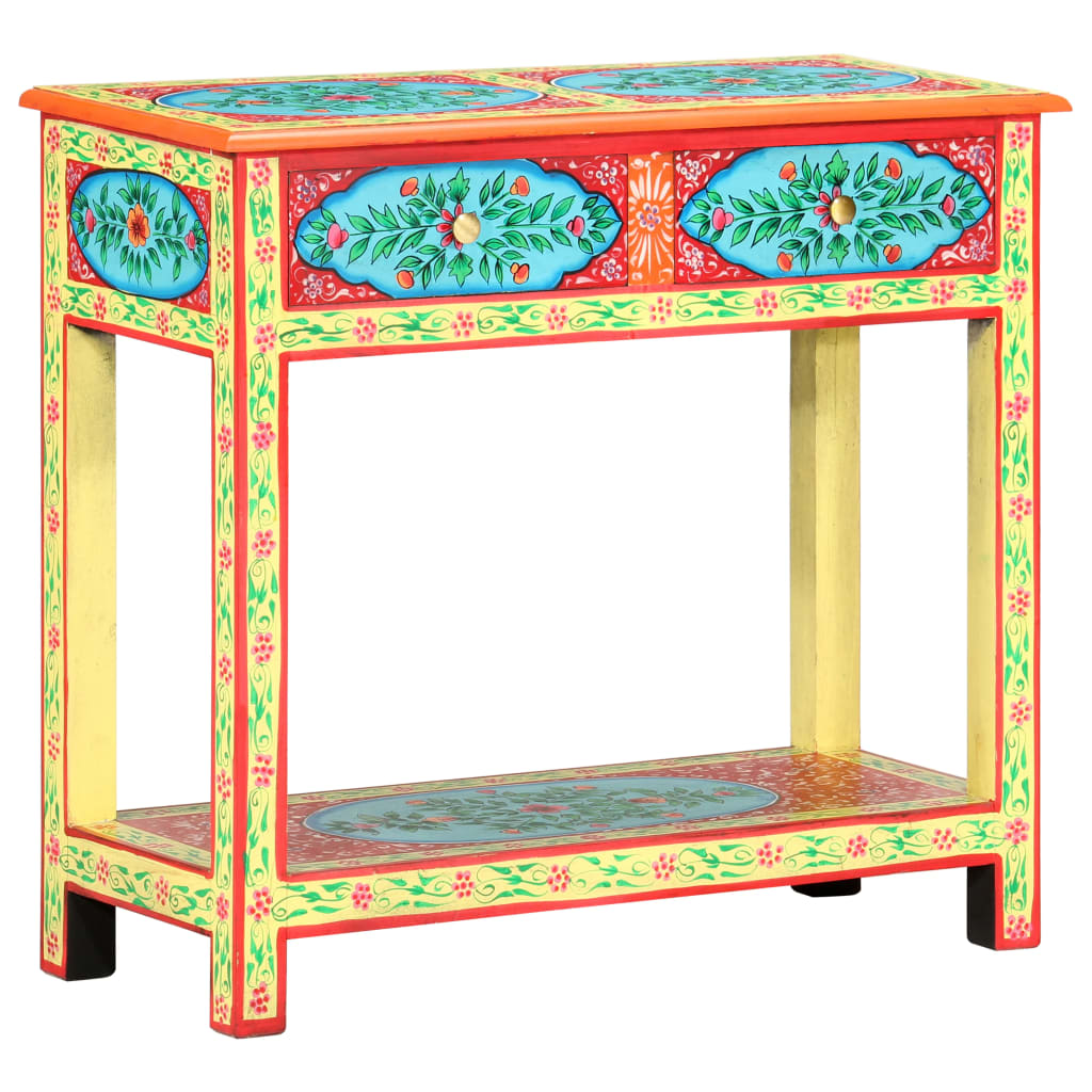 Håndmalt konsollbord 80x35x75 cm heltre mango