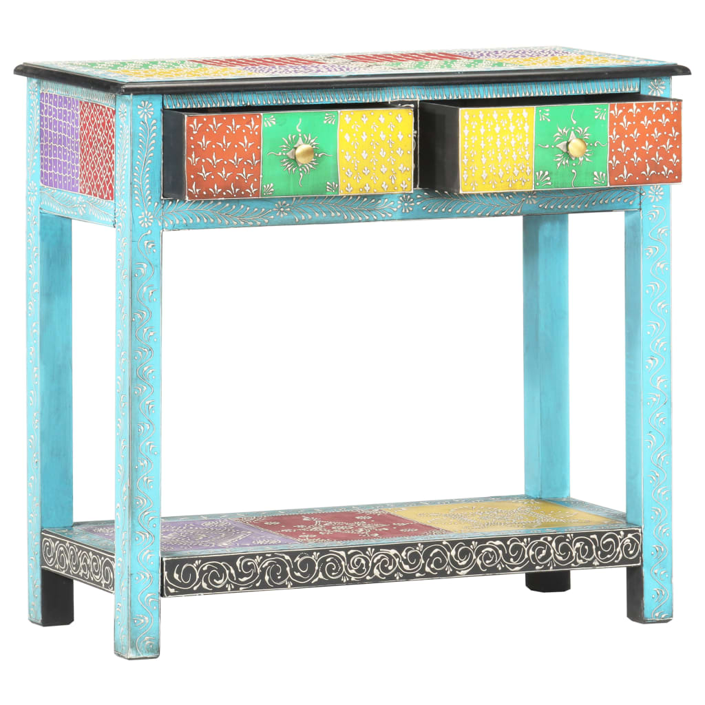 Håndmalt konsollbord 80x35x75 cm heltre mango