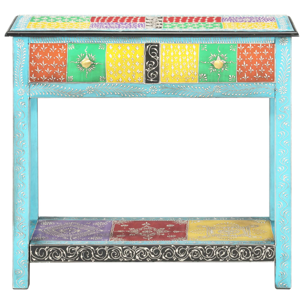Håndmalt konsollbord 80x35x75 cm heltre mango