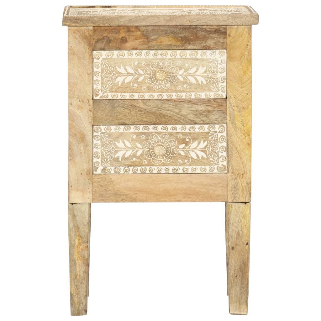 Håndmalt nattbord 40x30x60 cm heltre mango