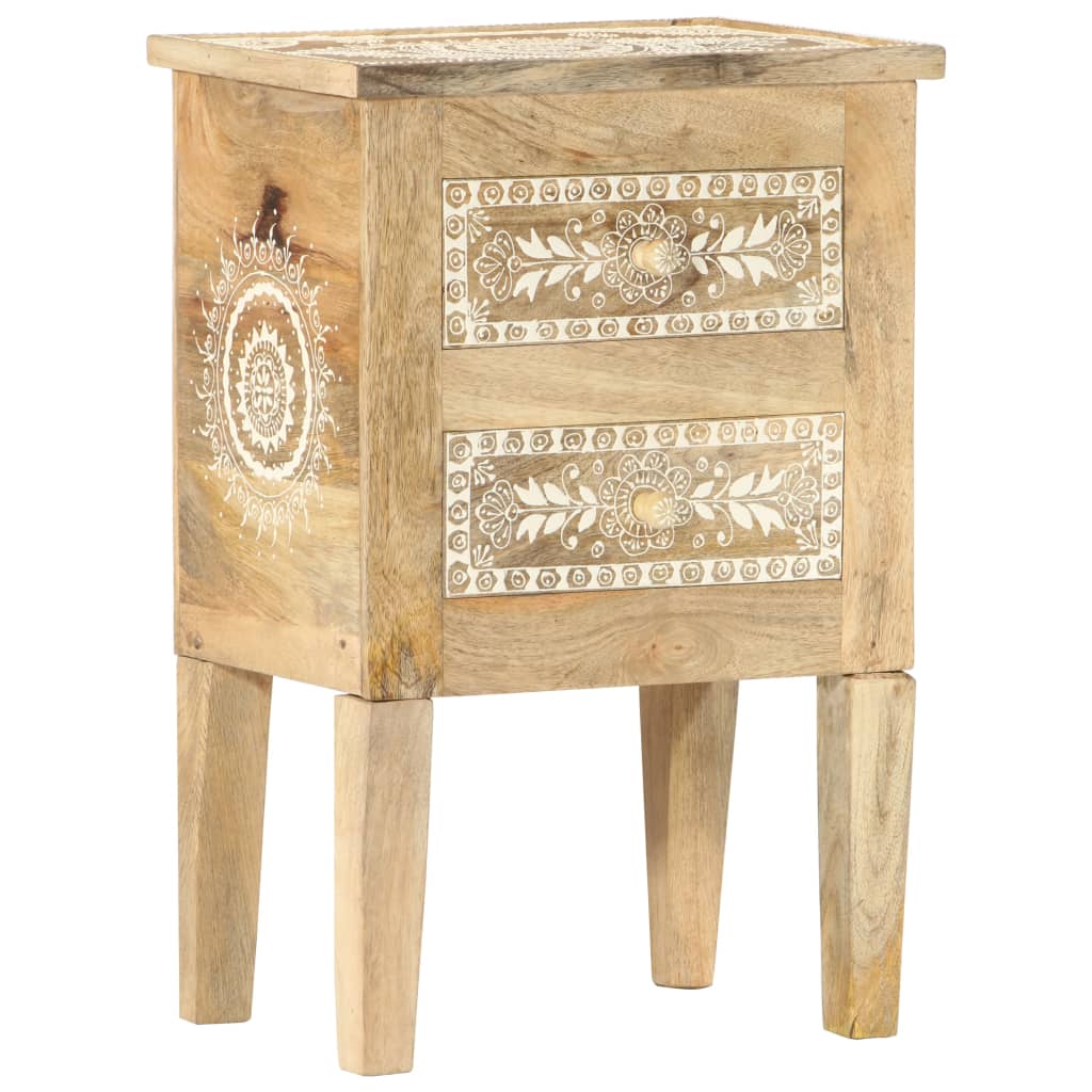 Håndmalt nattbord 40x30x60 cm heltre mango