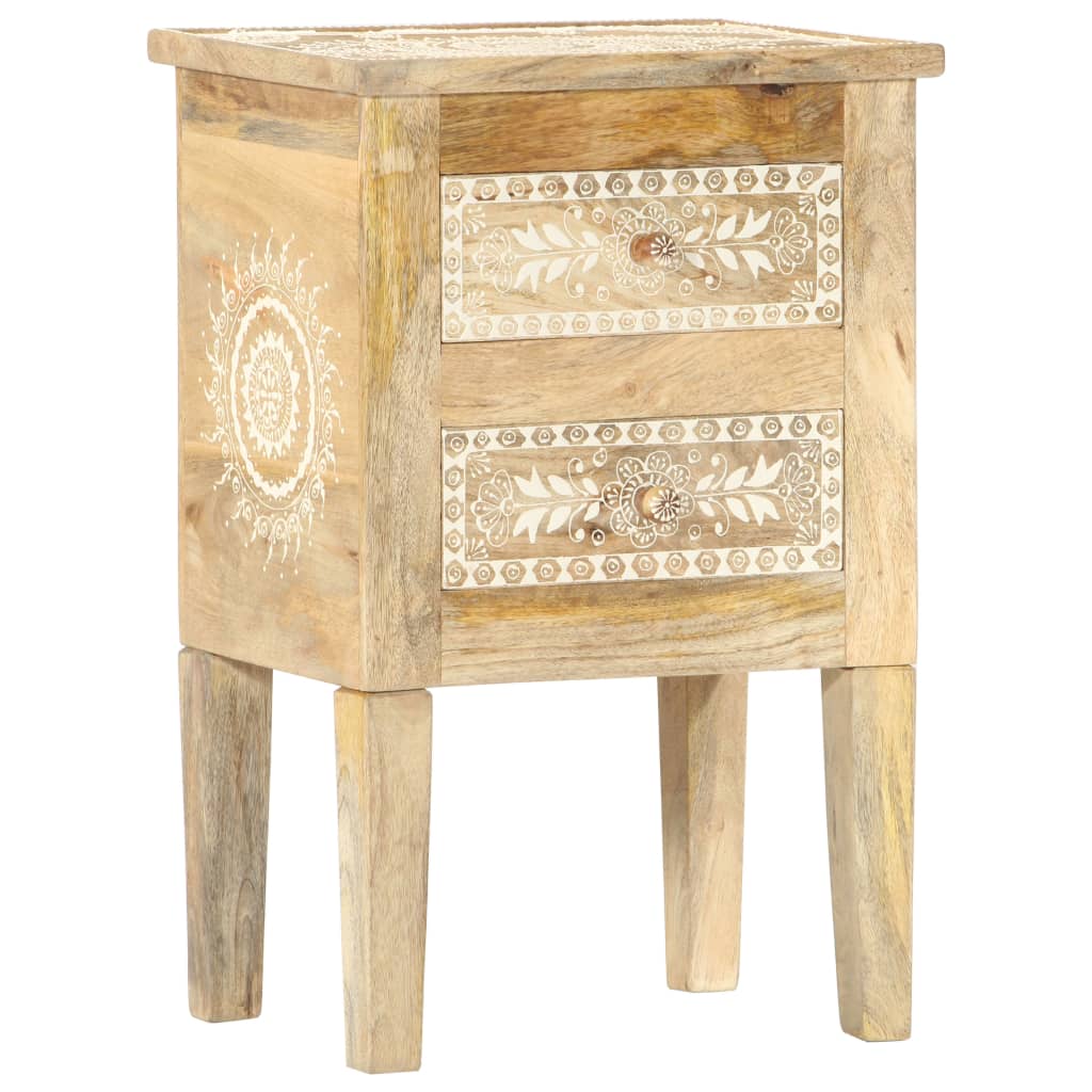 Håndmalt nattbord 40x30x60 cm heltre mango