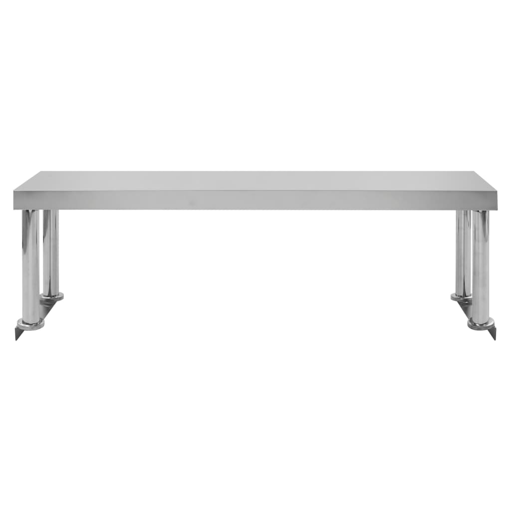 Overhylle til arbeidsbord 120x30x35 cm rustfritt stål