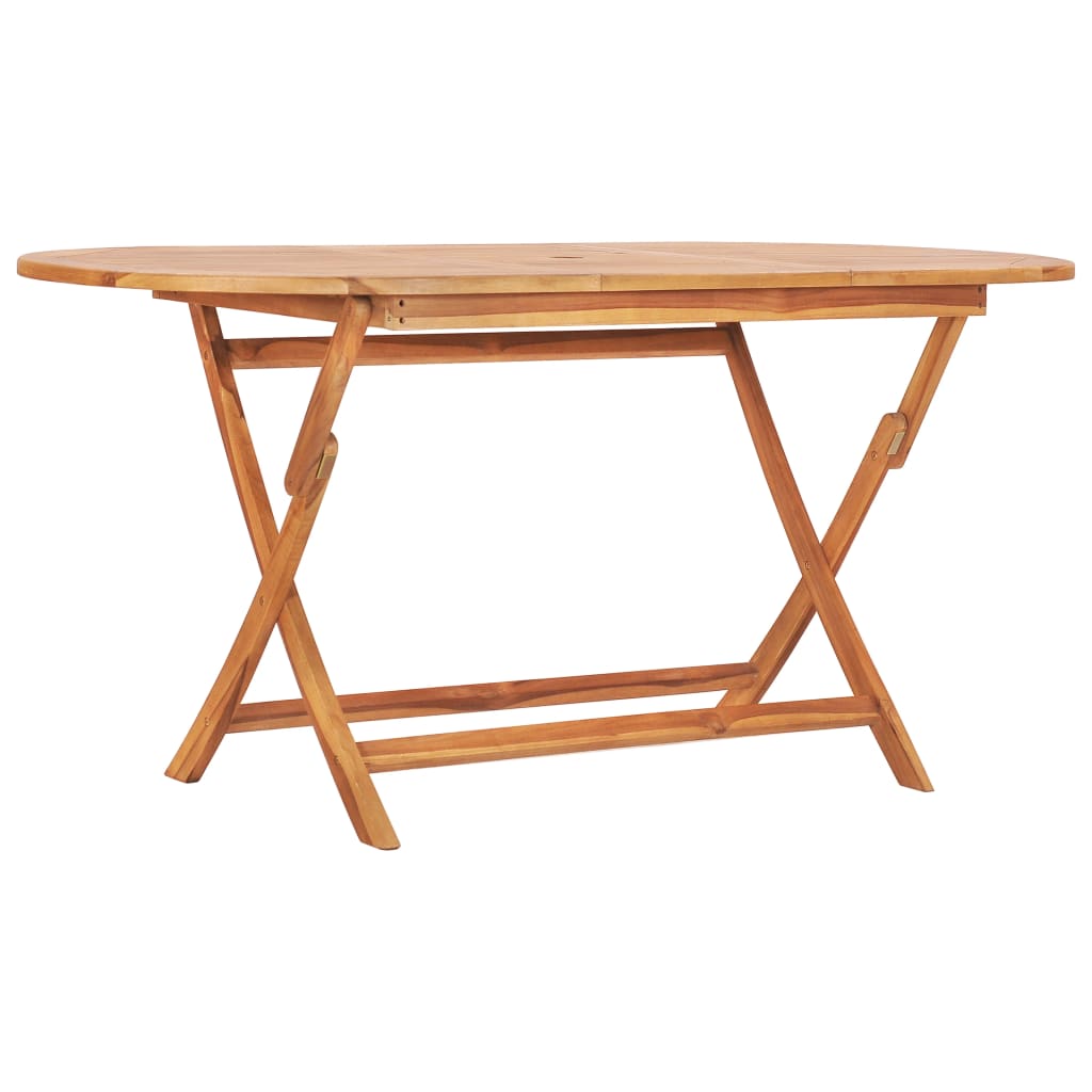 Sammenleggbart hagebord 160x80x75 cm heltre teak