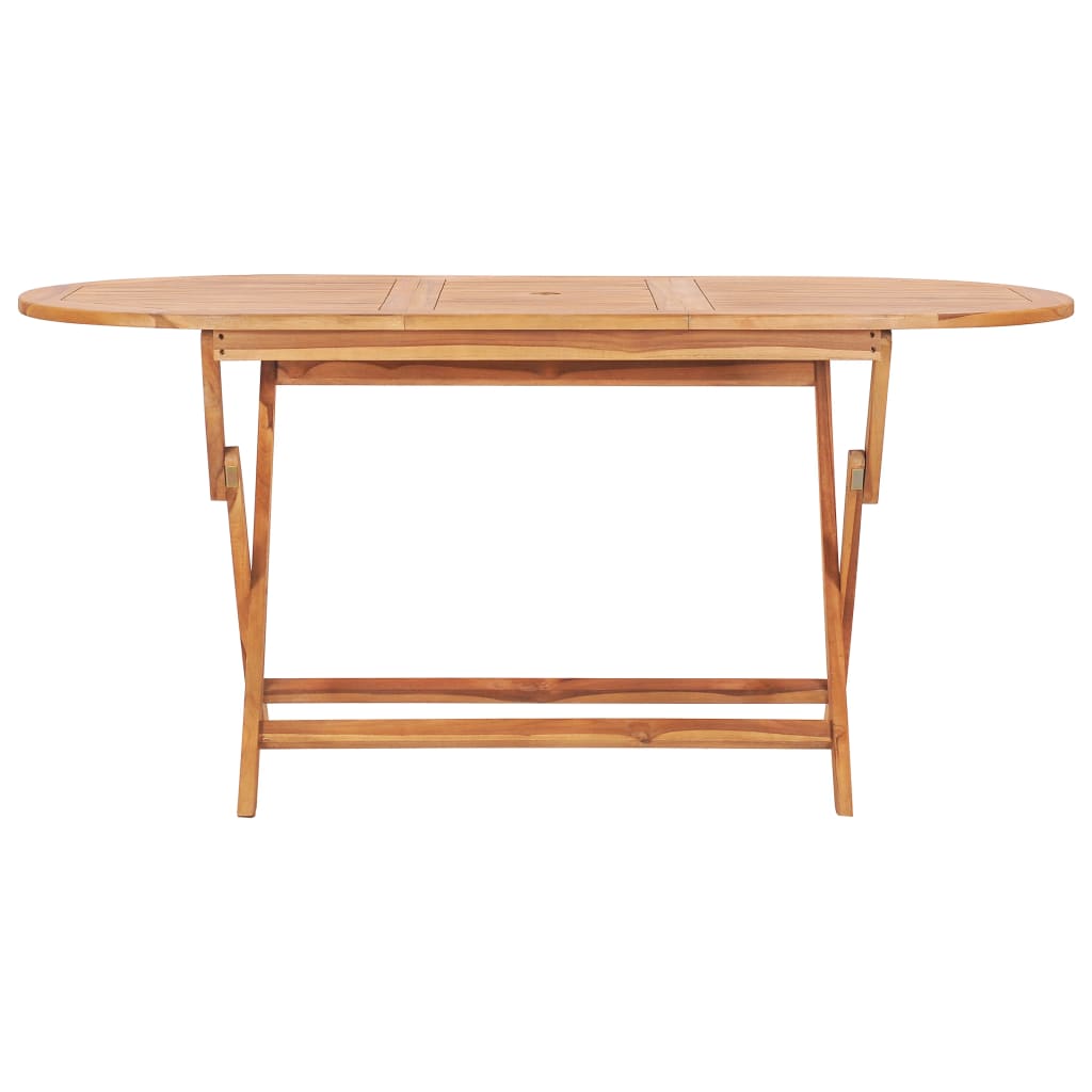 Sammenleggbart hagebord 160x80x75 cm heltre teak