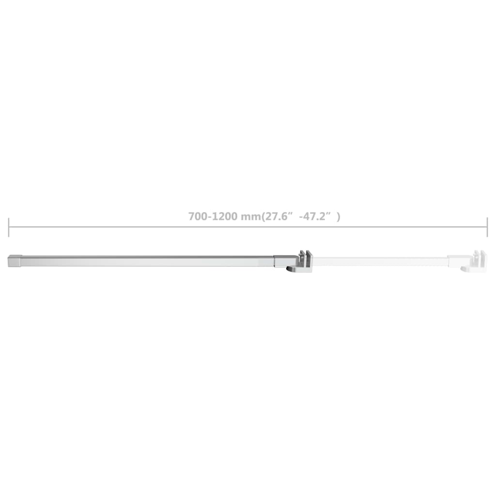 Støttearm for dusjdør rustfritt stål 70-120 cm