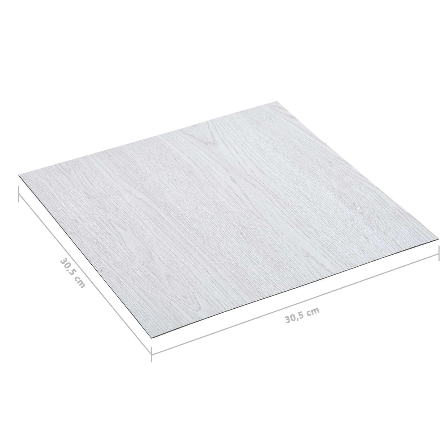 Gulvplanker 5,11 m² 55 pcs PVC Hvit Tre