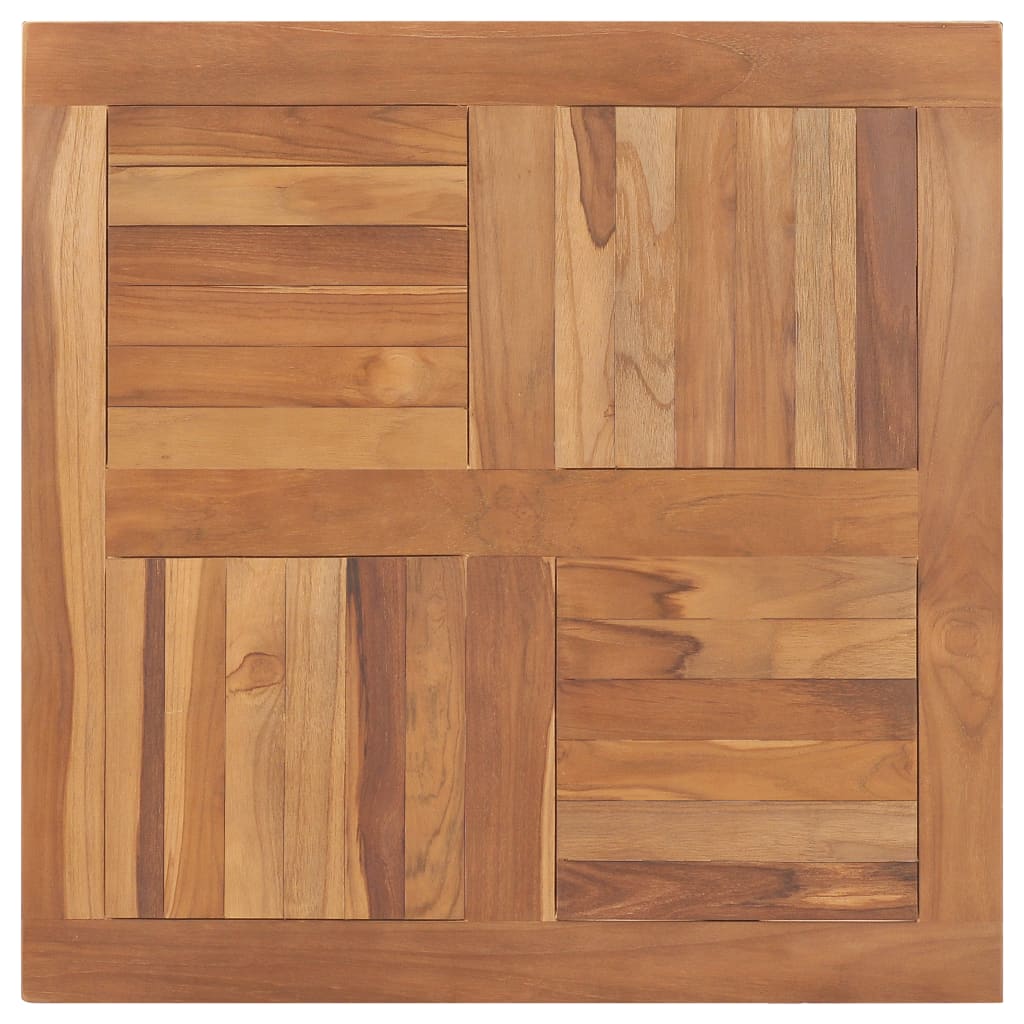 Bordplate heltre teak kvadratisk 80x80x2,5 cm