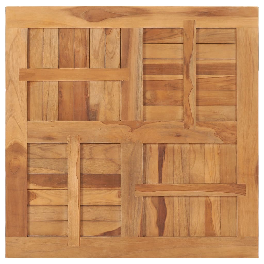 Bordplate heltre teak kvadratisk 80x80x2,5 cm