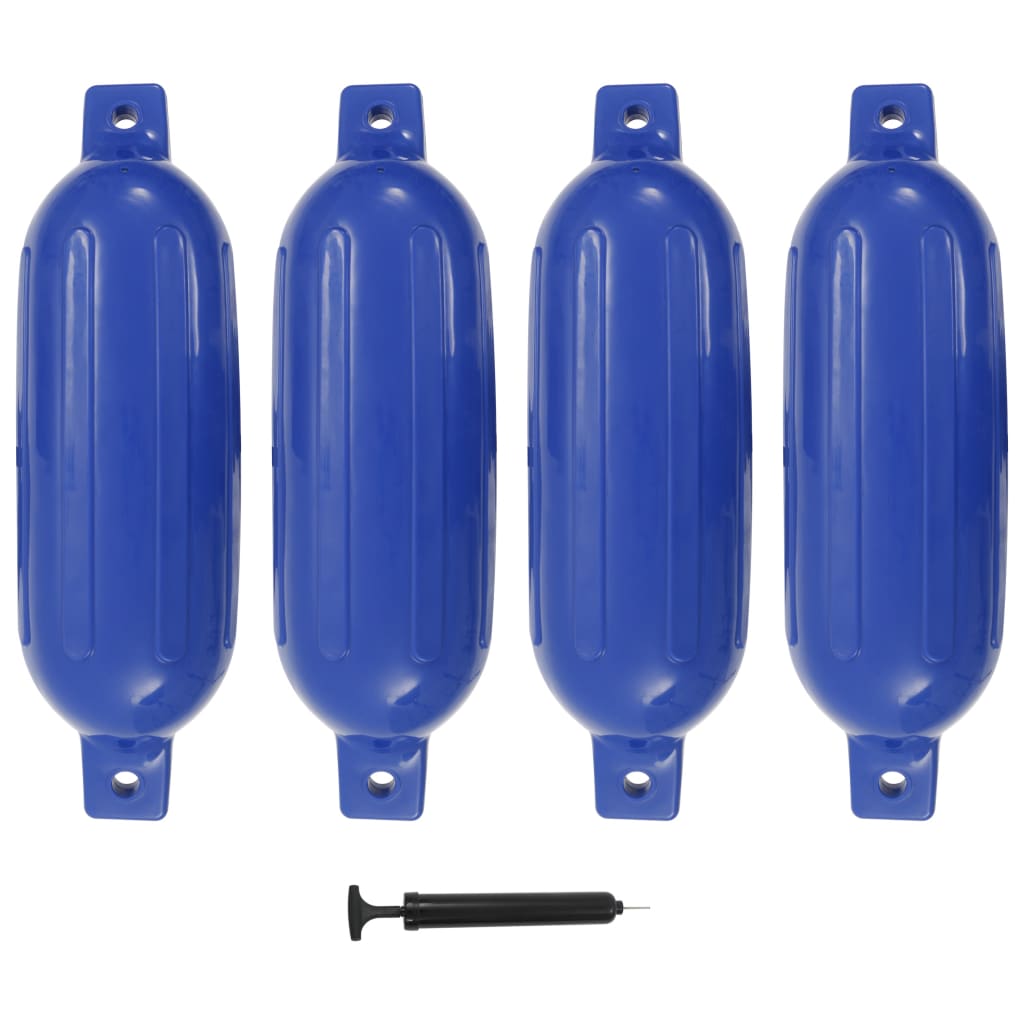 Båtfender 4 stk blå 58,5x16,5 cm PVC