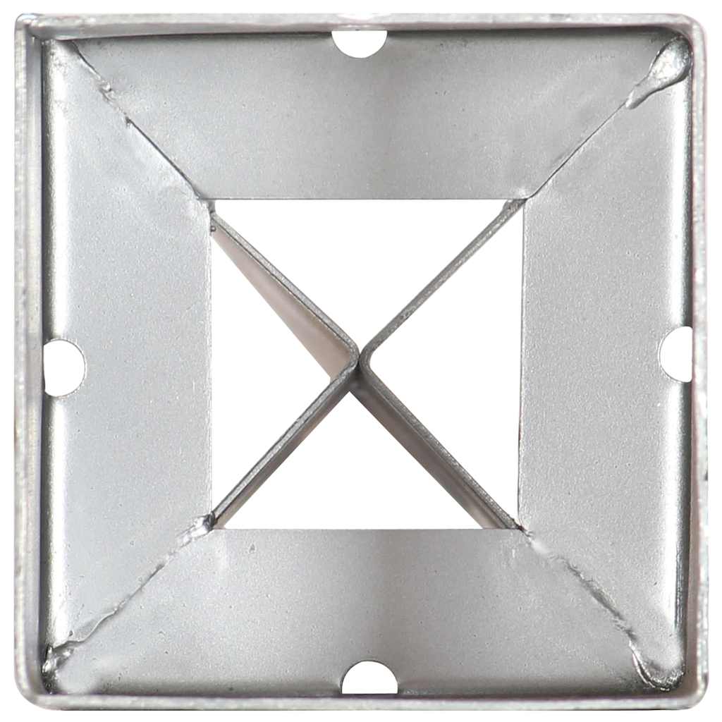 Jordspyd 6 stk sølv 9x9x90 cm galvanisert stål