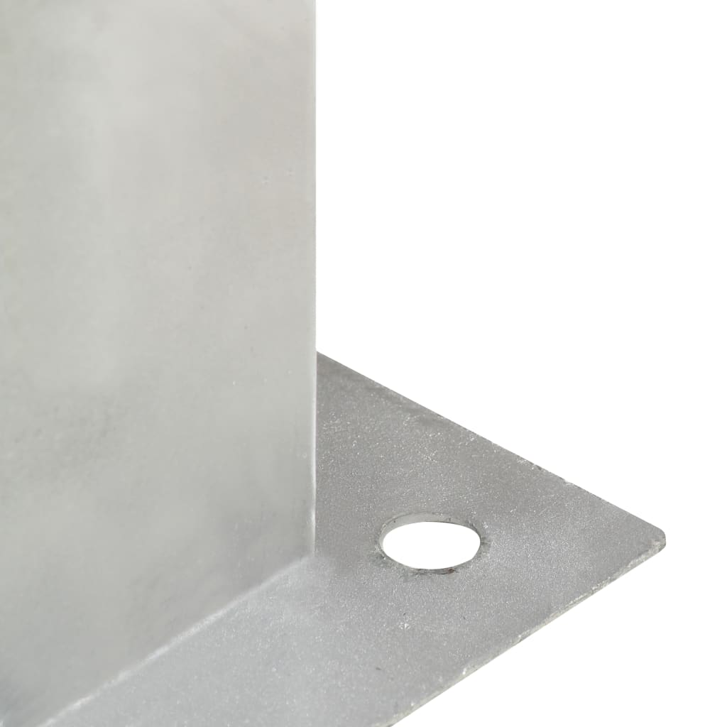 Stolpeankere 4 stk galvanisert metall 121 mm