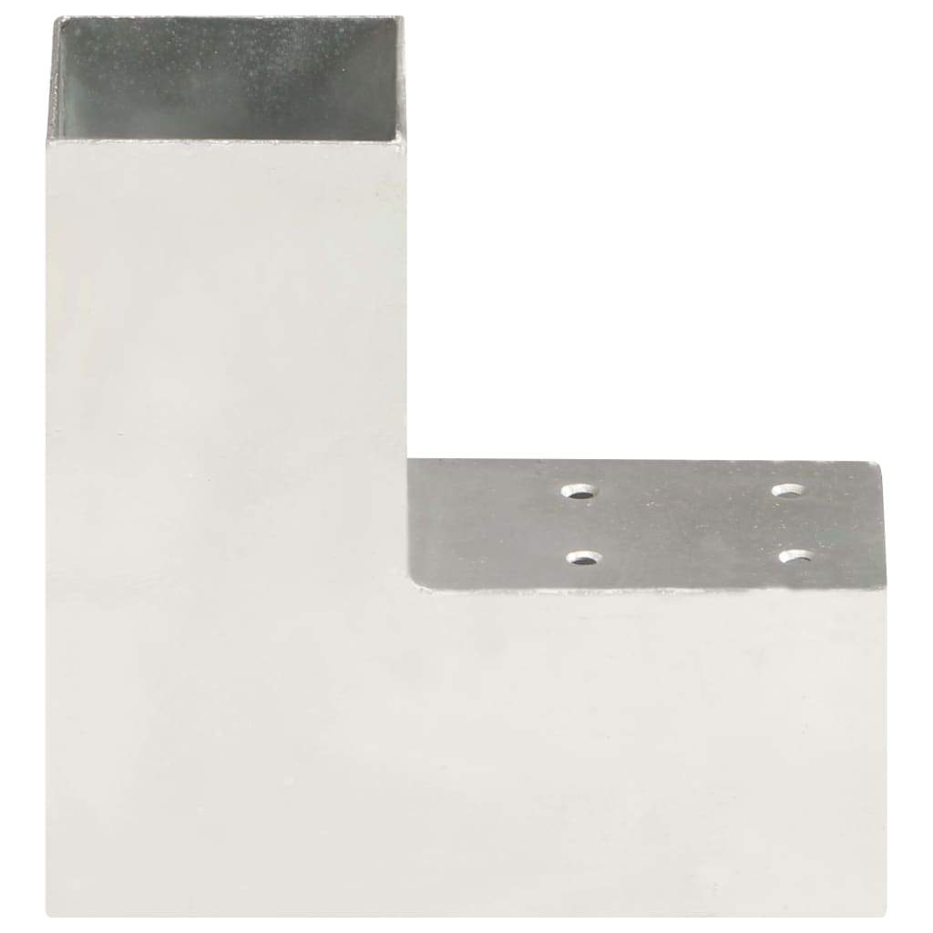 Stolpesko L-form galvanisert metall 71x71 mm