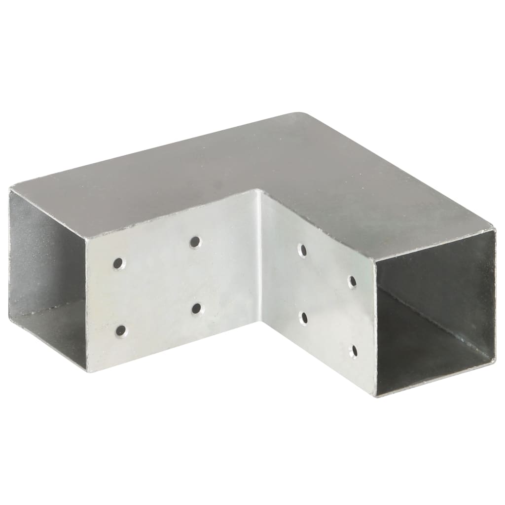 Stolpesko 4 stk L-form galvanisert metall 71x71 mm