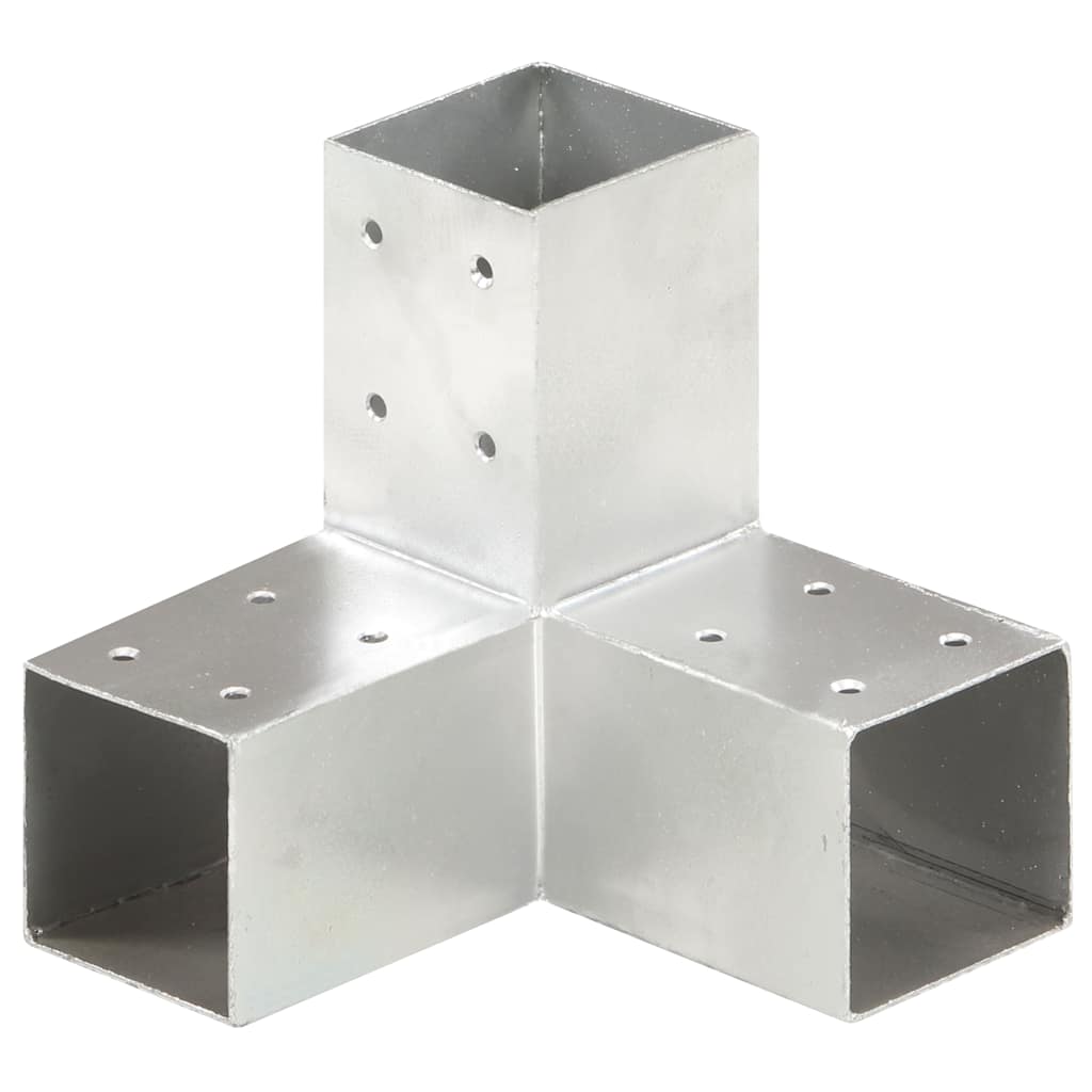 Stolpesko 4 stk Y-form galvanisert metall 71x71 mm