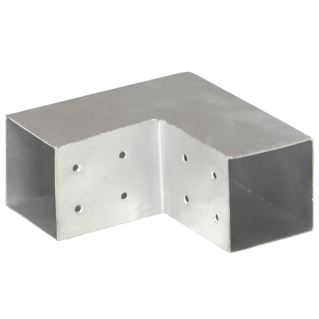 Stolpesko 4 stk L-form galvanisert metall 81x81 mm