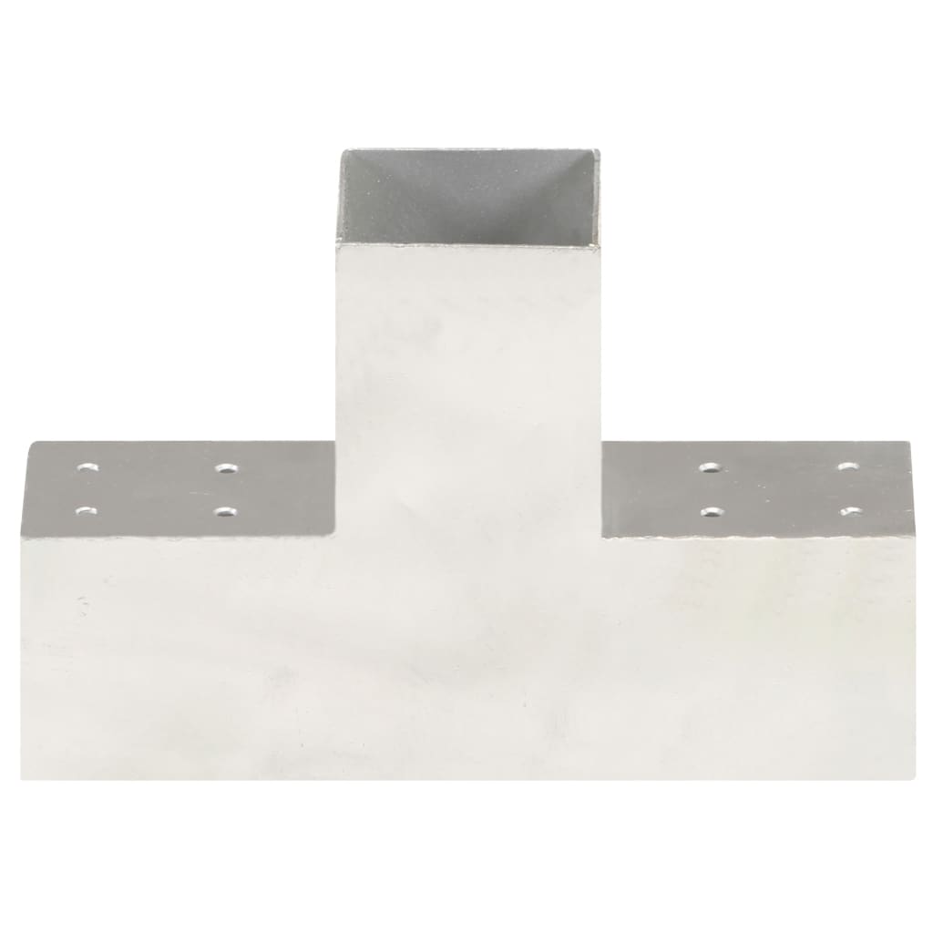 Stolpesko 4 stk T-form galvanisert metall 81x81 mm