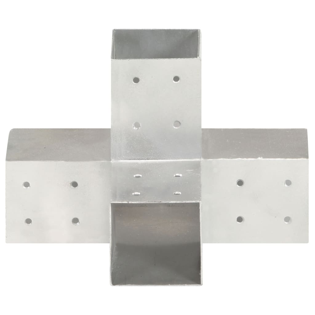 Stolpesko X-form galvanisert metall 81x81 mm