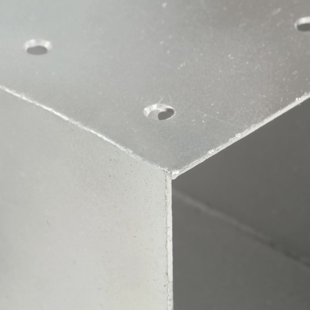 Stolpesko X-form galvanisert metall 81x81 mm