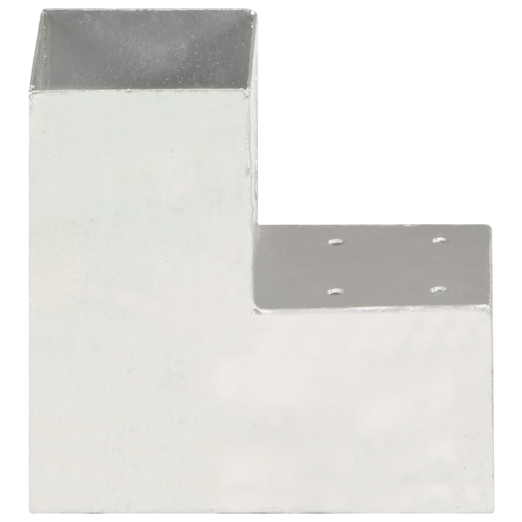 Stolpesko L-form galvanisert metall 91x91 mm