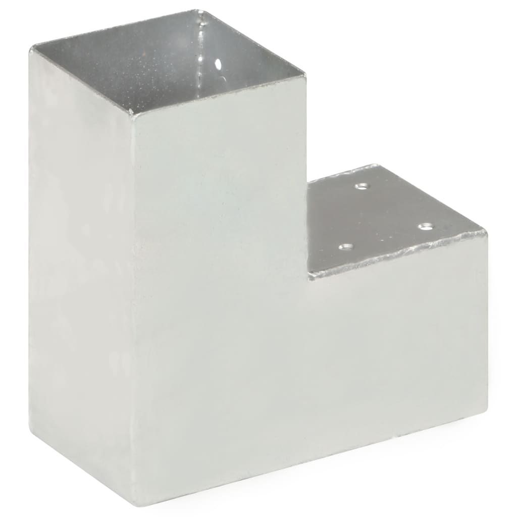Stolpesko L-form galvanisert metall 91x91 mm